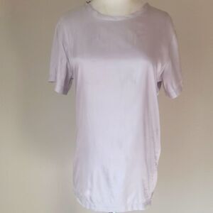 Kacey Devlin gray collapse back blouse size 8